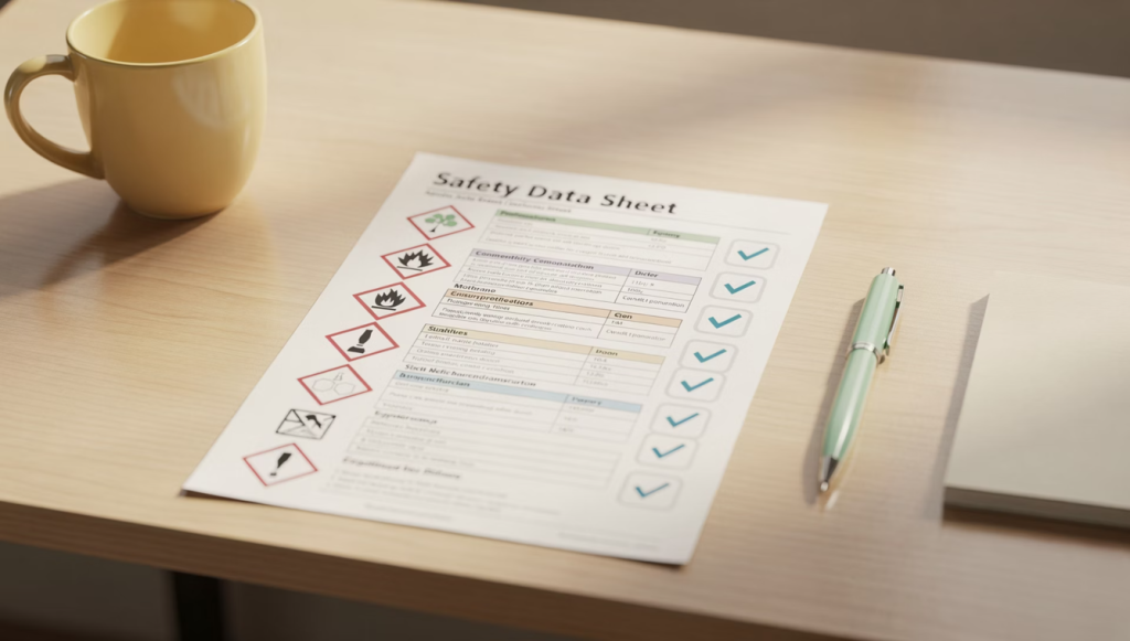 Checklist para verificar Fichas de Datos de Seguridad según el Reglamento UE 2020/878